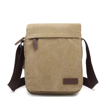 Sacoche Homme en Tissu Gris Foncé - Sac Bandoulière Vertical