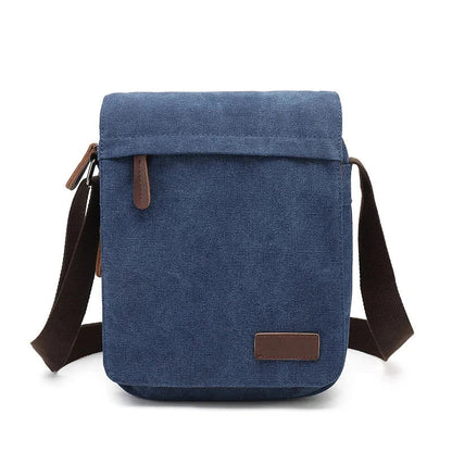 Sacoche Homme en Tissu Gris Foncé - Sac Bandoulière Vertical