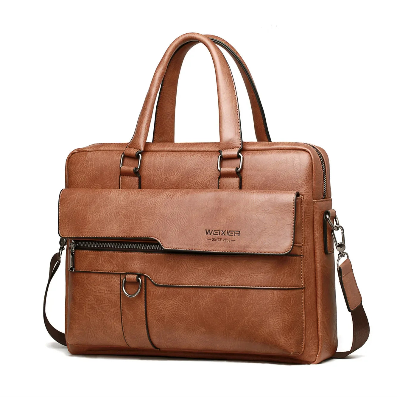 Sacoche de Travail Homme Marron - Cartable Cuir Porte-Documents