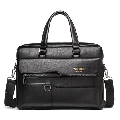 Sacoche de Travail Homme Marron - Cartable Cuir Porte-Documents