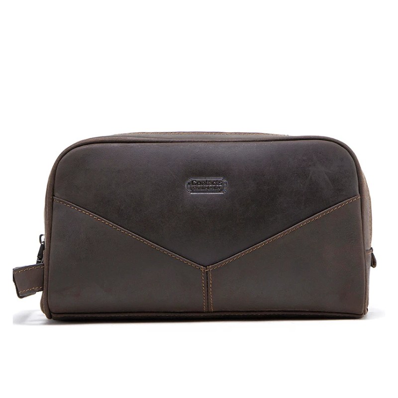 Trousse de Toilette en Cuir pour Homme, Multicolore et Compacte
