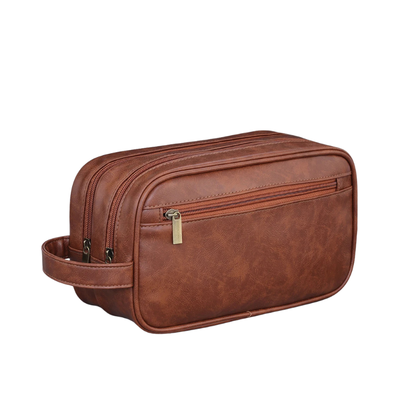 Trousse de Toilette Grande en Cuir PU pour Homme, Multi-Couleurs
