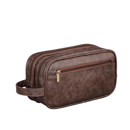 Trousse de Toilette Grande en Cuir PU pour Homme, Multi-Couleurs