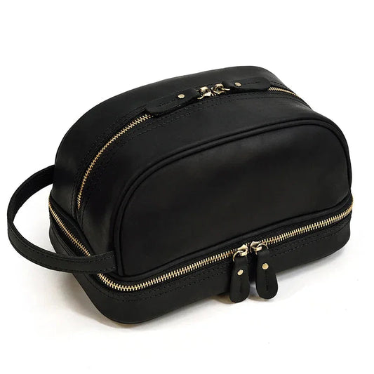 Trousse de Toilette Homme en Cuir