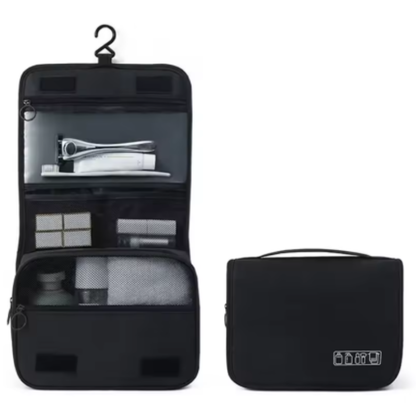 Trousse de Toilette Homme Voyage en Cuir PU, Format Nomade