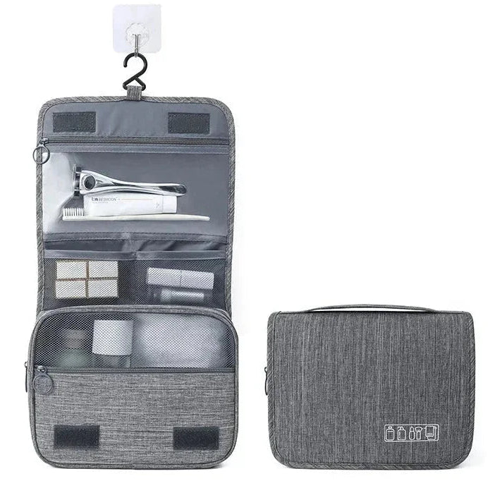 Trousse de Toilette Homme Voyage en Cuir PU, Format Nomade
