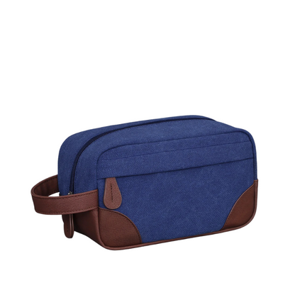Trousse Toilette de Voyage en Toile Homme, Format Compact